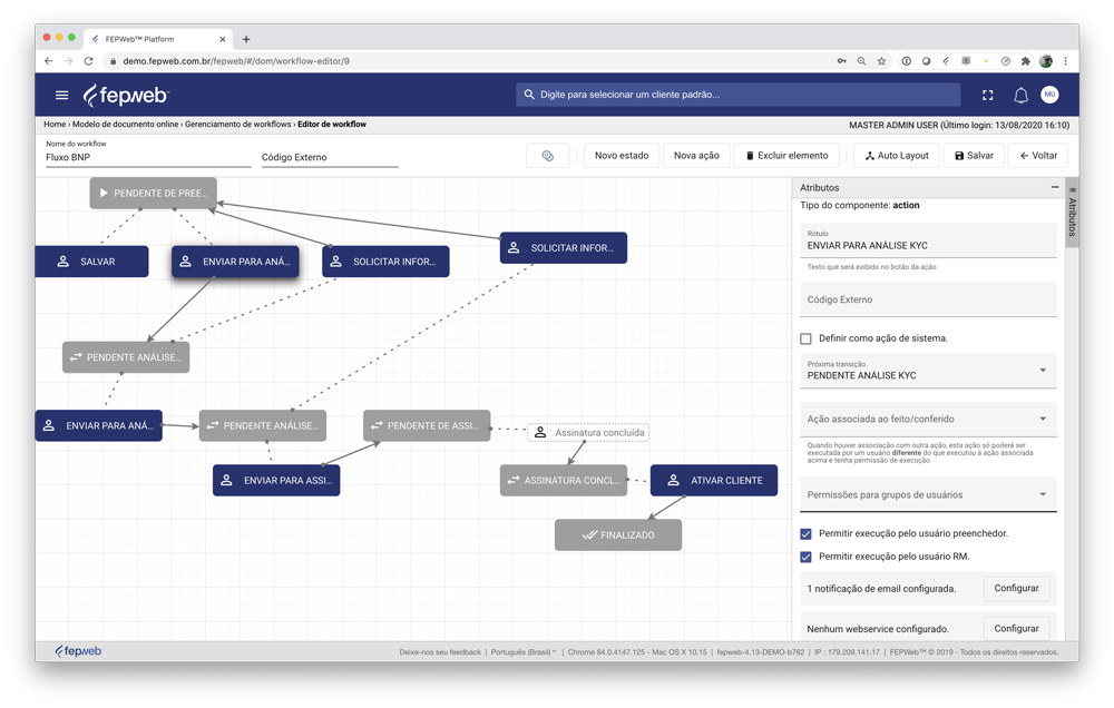 Editor de Workflow